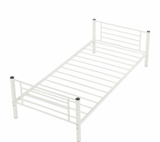 Kovová patrová rozložitelná postel, bílá, 90x200, Jamila