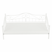 Kovová postel DAINA, bílá, 90x200