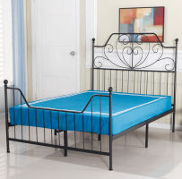 Kovová postel RAJANA s roštem, černá, 160x200