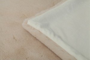 Kožešinová deka, béžová, 150x180, RABITA TYP 2