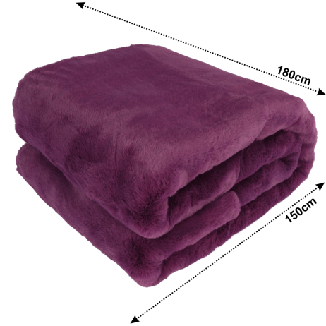 Kožešinová deka, fialová, 150x180, Rabita NEW TYP 6