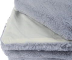 Kožešinová deka, světle šedá, 150x180, Rabita NEW TYP 9