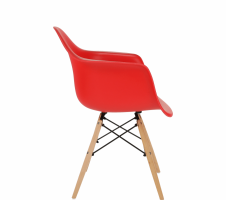 Designová židle DAMEN, červená / buk