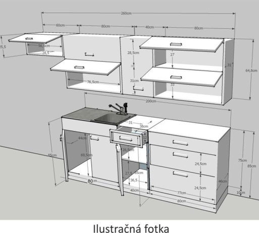 Kuchyňská sestava, JURA I ZS 2,6 M