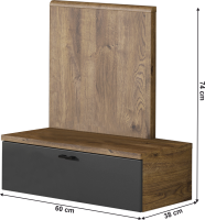Ložnicový komplet ARMENY (postel 160x200 cm, 2x noční stolek, skříň)
