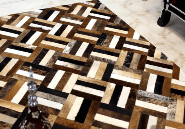 Luxusní koberec KŮŽE Typ2, patchwork, 140x200 cm
