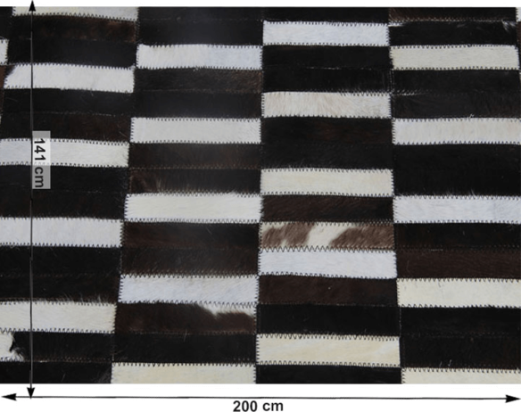 Luxusní koberec KŮŽE Typ6, patchwork, 141x200 cm
