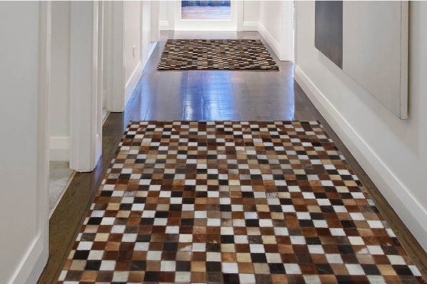Luxusní koberec KŮŽE Typ3, patchwork, 144x200 cm