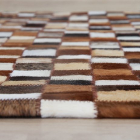 Luxusní koberec KŮŽE Typ3, patchwork, 168x240 cm