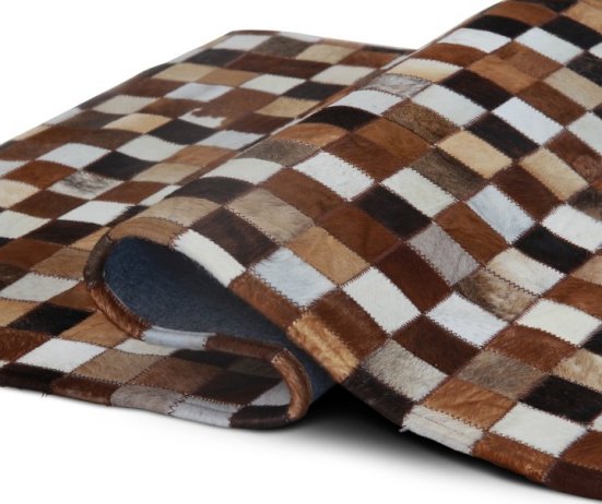 Luxusní koberec KŮŽE Typ3, patchwork, 168x240 cm