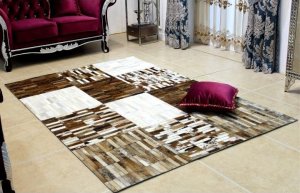Luxusní koberec KŮŽE Typ4, patchwork, 171x240 cm