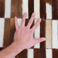 Luxusní koberec KŮŽE Typ5, patchwork, 171x240 cm
