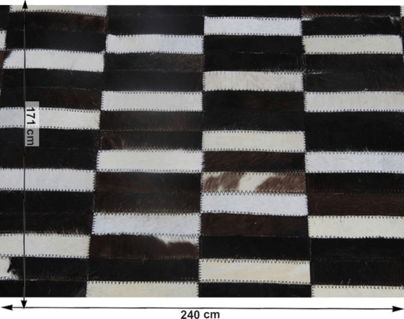 Luxusní koberec KŮŽE Typ6, patchwork, 171x240 cm
