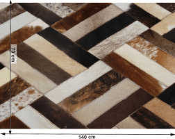 Luxusní koberec KŮŽE Typ2, patchwork, 70x140 cm