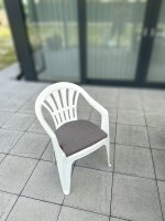 Malý polstr na židli, světlešedý melír