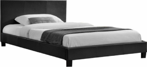 Manželská postel NADIRA, černá, 180x200 cm