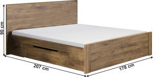Manželská postel ARMENY 180x200 cm