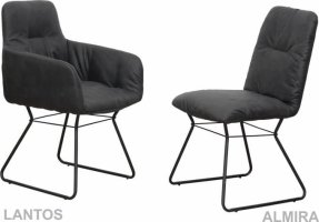 Moderní židle ALMIRA, černá látka / kov