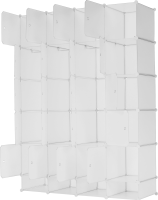 Modulární multifunkční skříň, bílá, ZAFOD