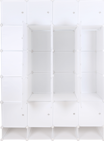 Modulární multifunkční skříň, bílá, ZAFOD