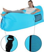 Nafukovací sedací vak/lazy bag, modrá, LEBAG