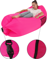 Nafukovací sedací vak/lazy bag, růžová, LEBAG