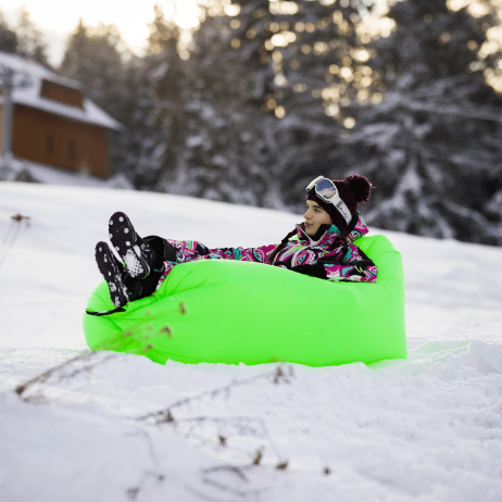 Nafukovací sedací vak/lazy bag LEBAG, zelená