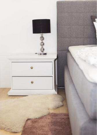 Elegantní noční stolek PARIS 70301, bílá