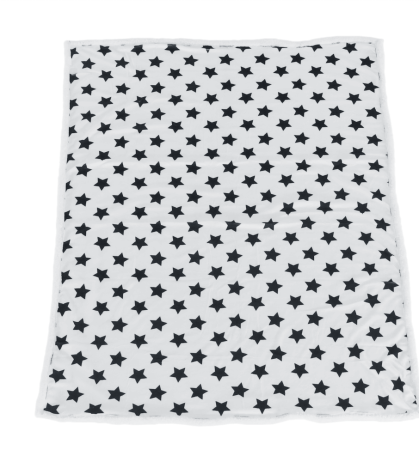 Oboustranná beránková deka, vzor hvězdy, 150x200, SEOLA