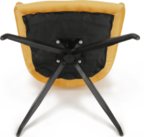 Otočná židle VELEZA, hořčicová Velvet látka/černá