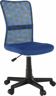 Otočná židle, modrá/vzor/černá, GOFY