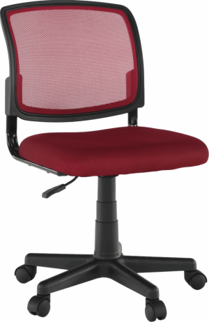 Otočná židle RAMIZA, tmavočervená/černá