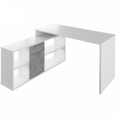 PC stůl NOE, bílá / beton