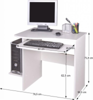 PC stůl MELICHAR, bílá