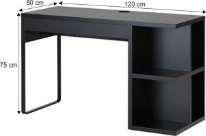 PC stůl, černá, MARLOW