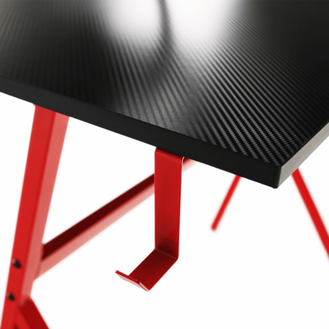PC stůl / herní stůl LATIF, červená / černá