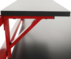 PC stůl / herní stůl TABER, červená / černá