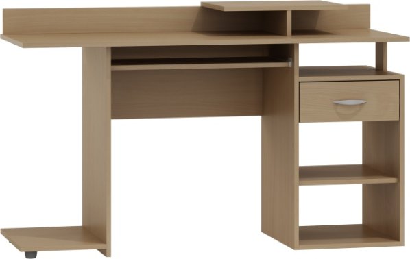 PC stůl s výsuvem na klávesnici, buk, ENTER