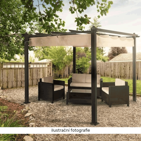 Pergola, hliník grafit / smetanová, PEPY BASIC