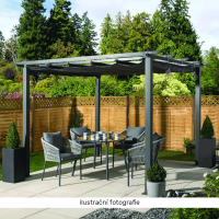 Pergola, hliník grafit / smetanová, PEPY BASIC