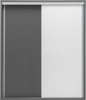 Vysoká policová komoda MARSIE M9, šedá grafit / bílá