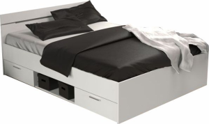 Dvoulůžková postel MICHIGAN, 140x200, bílá