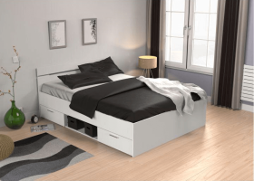 Dvoulůžková postel MICHIGAN, 160x200, bílá