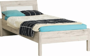 Jednolůžková postel VALERIA 90x200, dub pískový/bílá