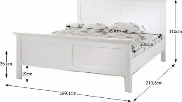 Manželská postel PARIS 76703, 180x200 cm