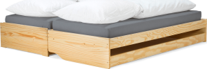 Masivní postel s přistýlkami FLOPY přírodní