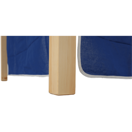 Postel se zvýšeným lůžkem INDIGO, přírodní/modrá, 90x200