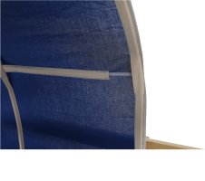 Postel se zvýšeným lůžkem INDIGO, přírodní/modrá, 90x200