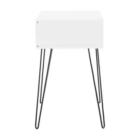 Příruční stolek HONEJ, bílá/černá