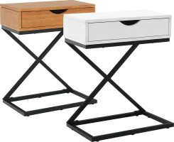 Příruční stolek VIRED, bílá/černá